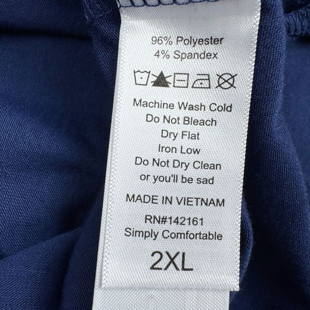 NEW LuLaRoe Perfect T Women's Top Navy Blue Solid Short Sleeve Tee Shirt NWT 2XL - Picture 16 of 16